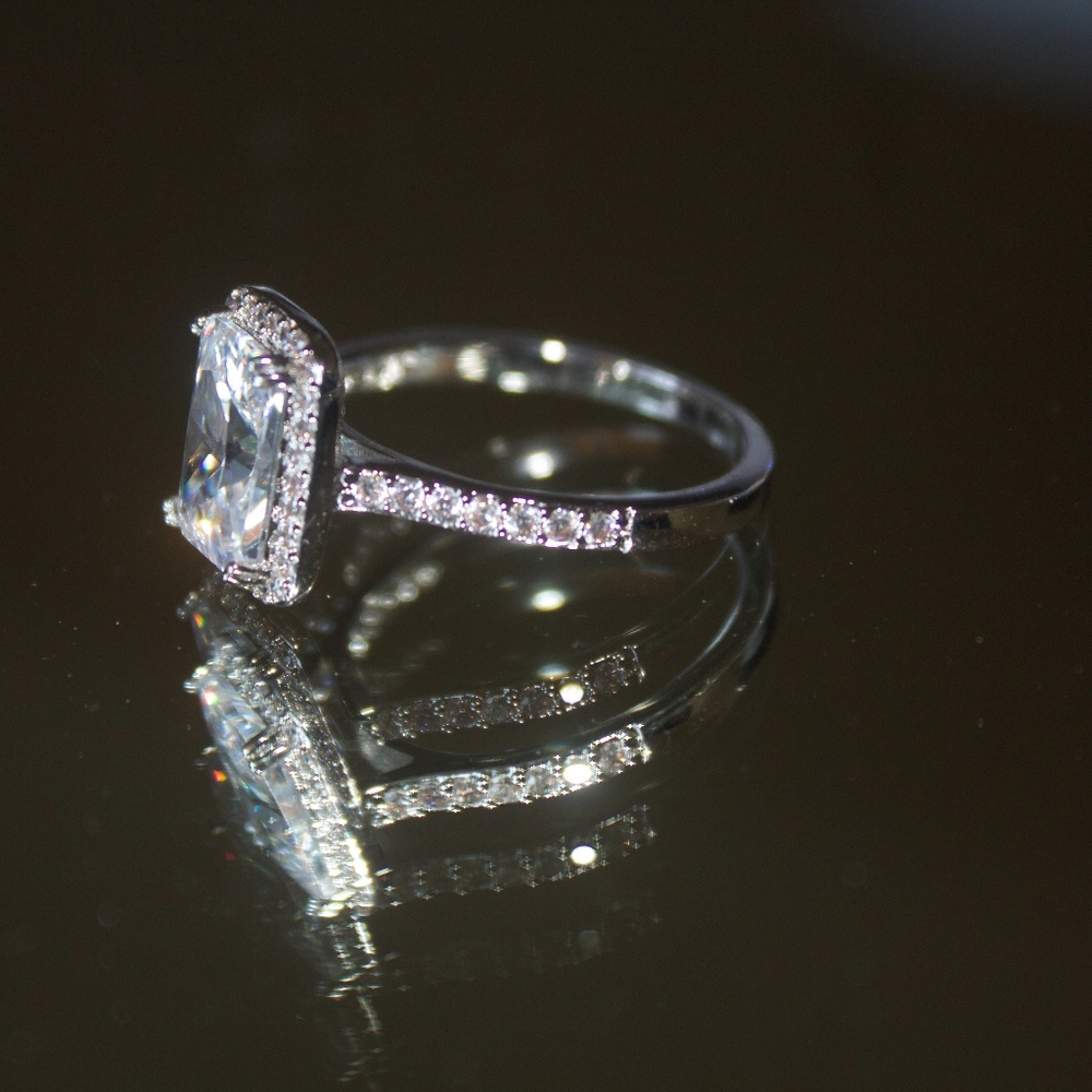 14kt Gold Dipped Stunning Topaz Engagement Ring - image 4